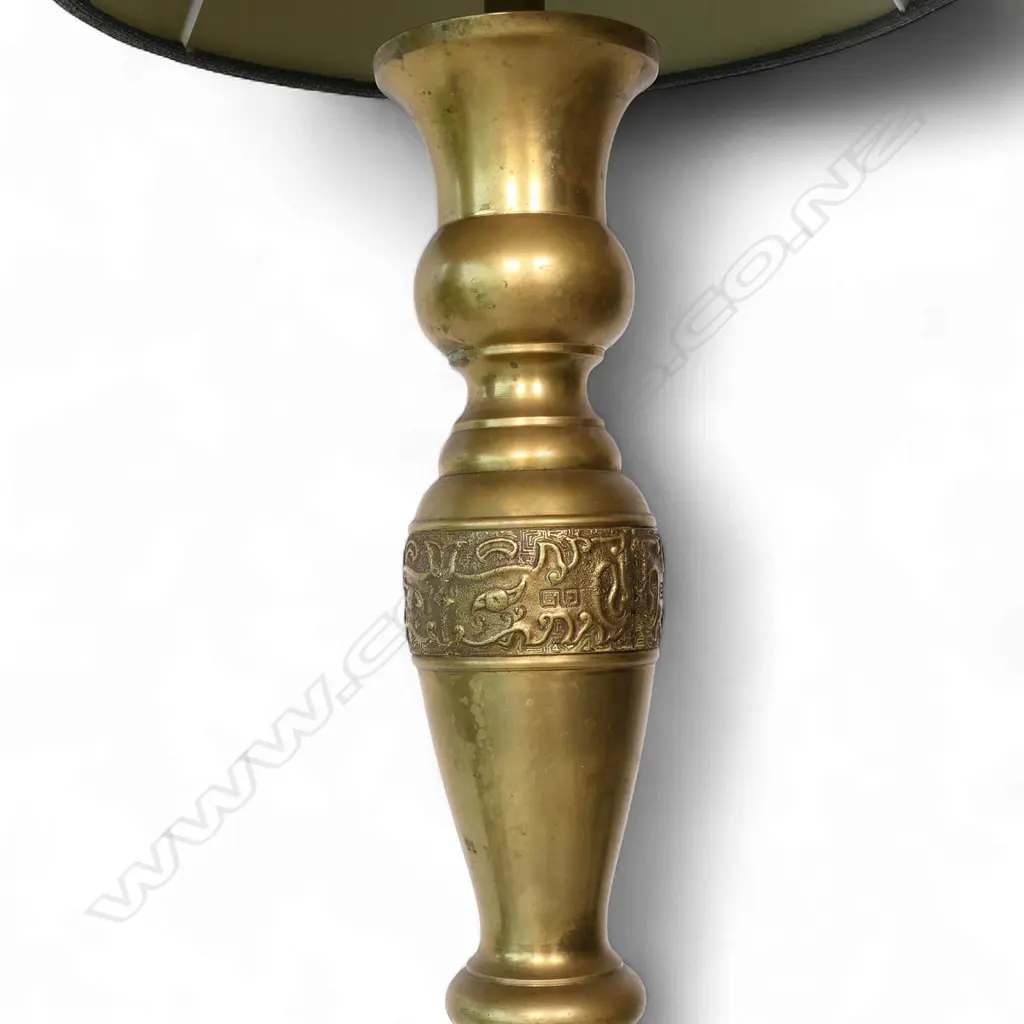 A c.1960s metal table lamp and shade, Image 1++